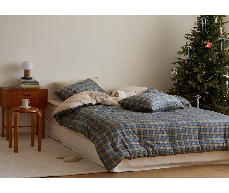 ☃ 秋冬Norton Classic雙面<一面絨毛一面格仔>抗菌玉米棉被-3色