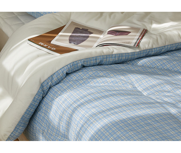 ☃ 秋冬Norton Classic雙面<一面絨毛一面格仔>抗菌玉米棉被-3色