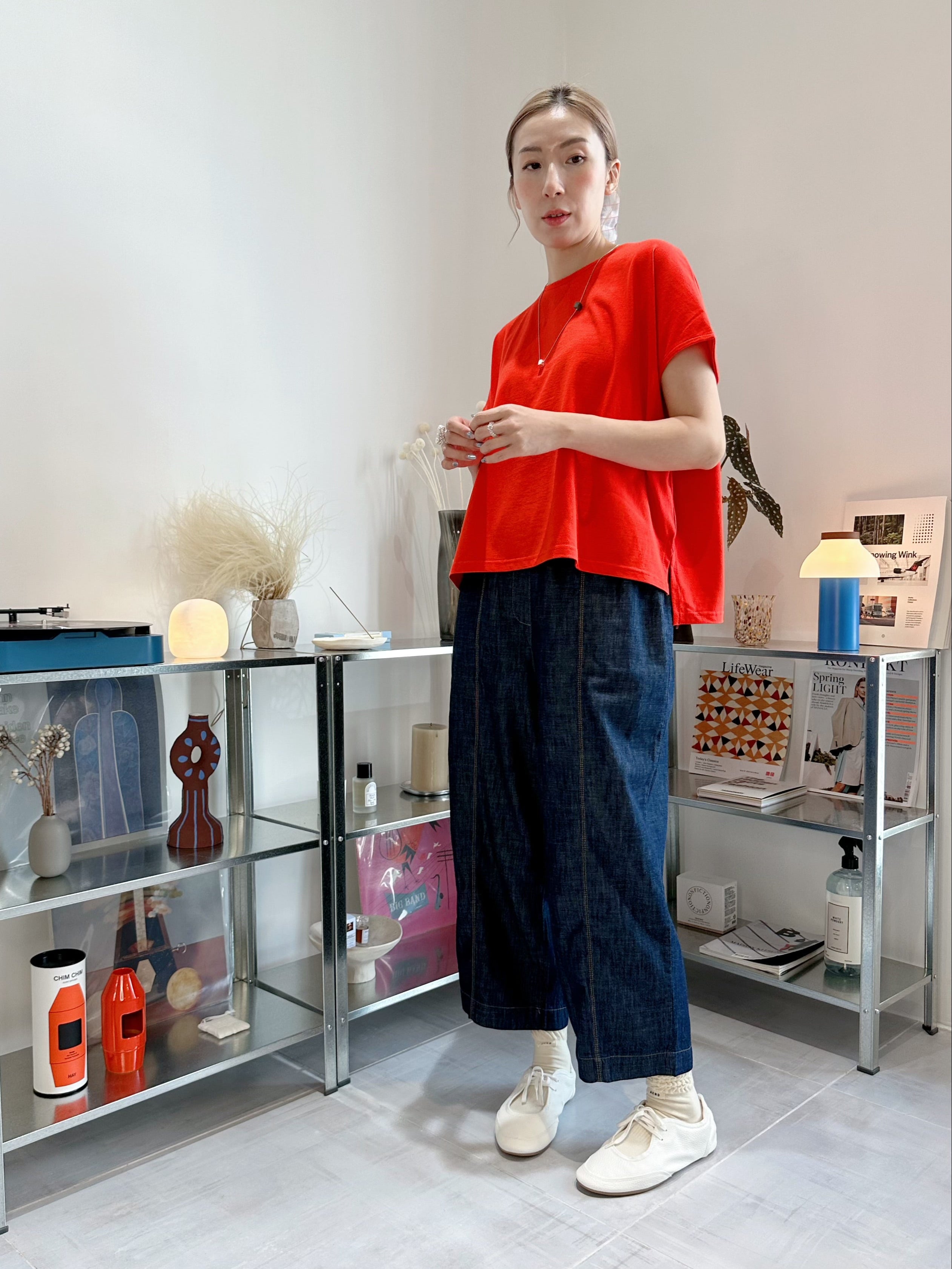 (訂貨:約15工作天)
梯型舒適T-shirt/橙紅