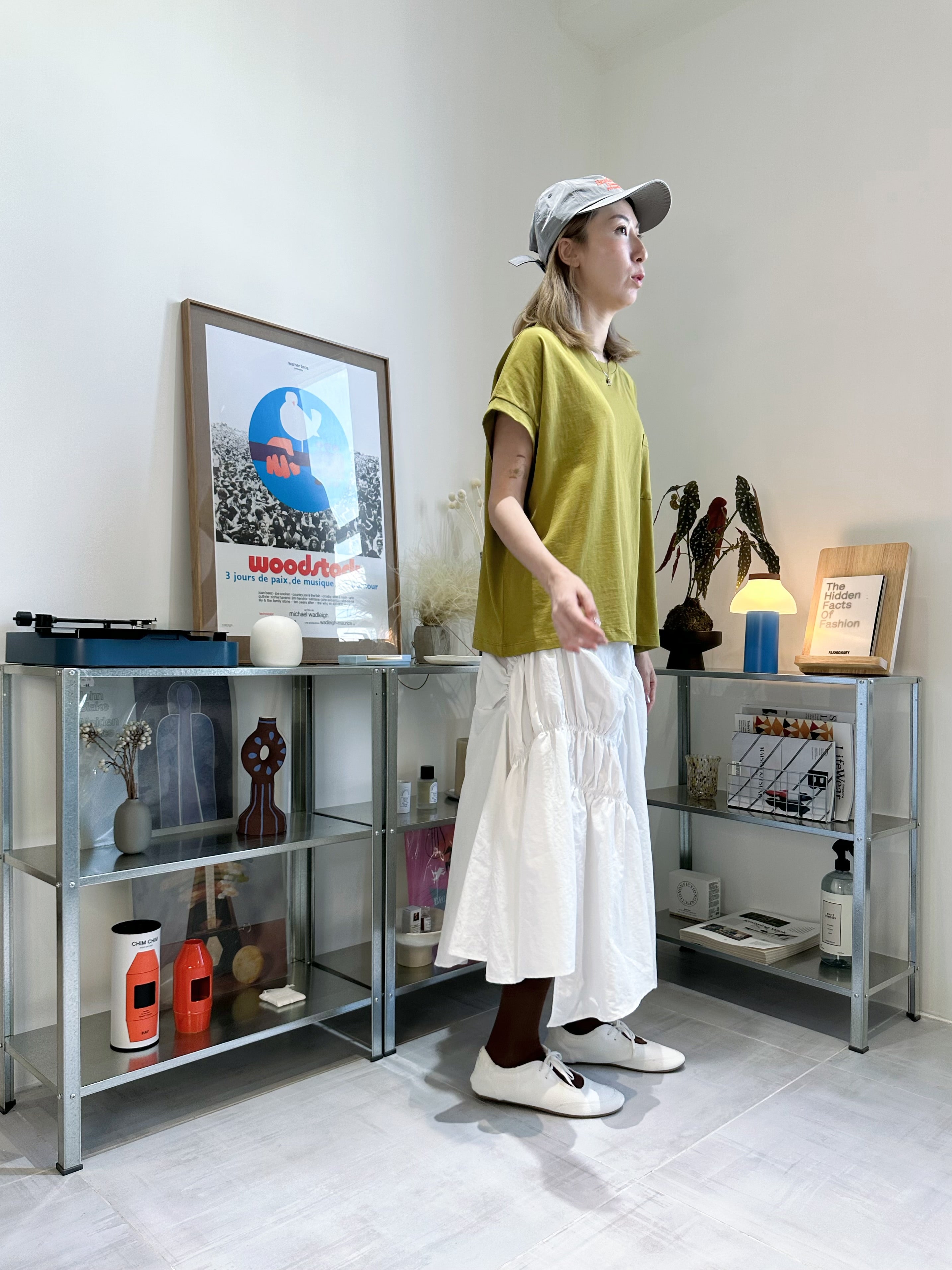 (訂貨:15工作天)口袋Boxy Tee/綠茶