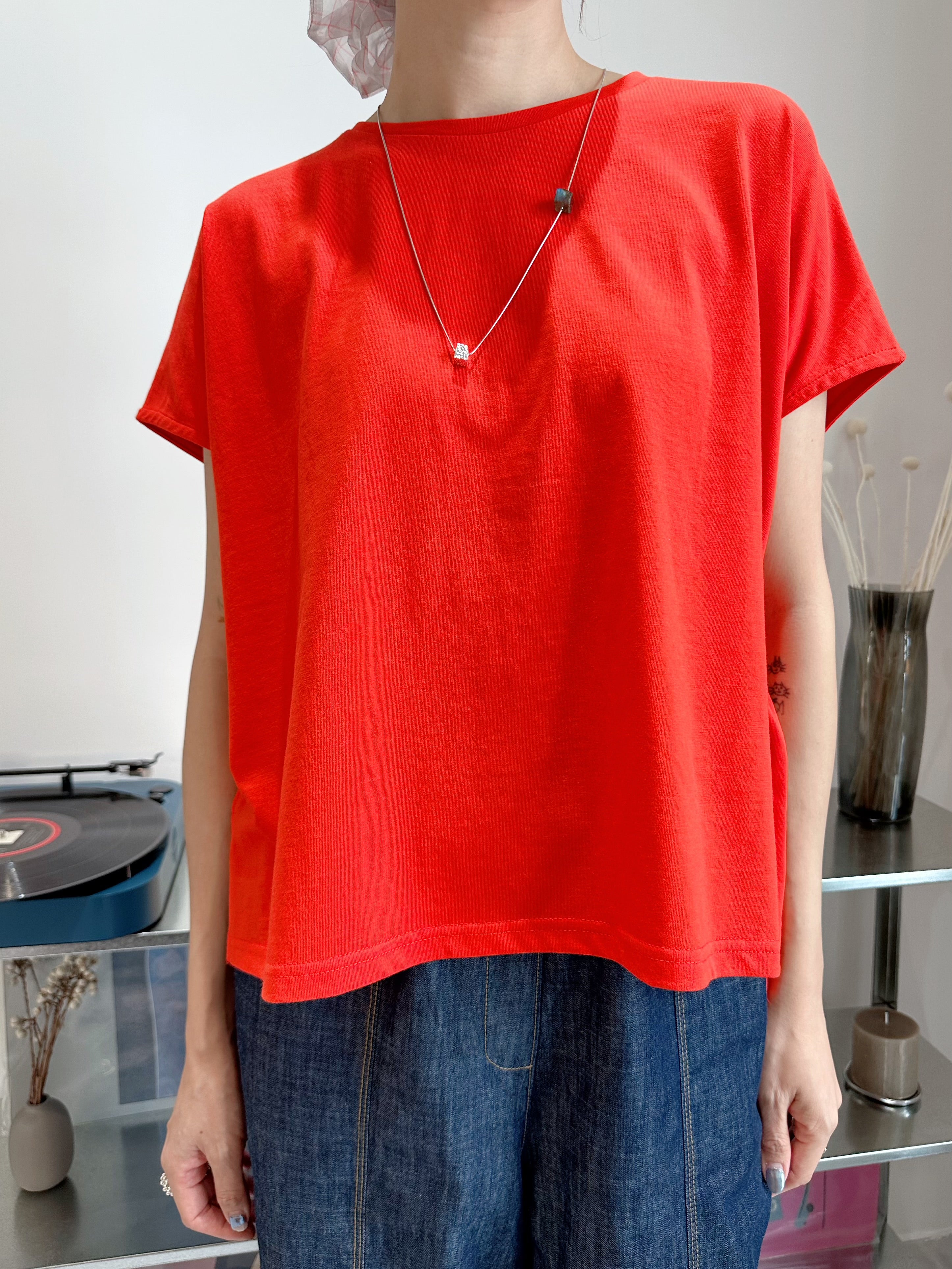 (訂貨:約15工作天)
梯型舒適T-shirt/橙紅