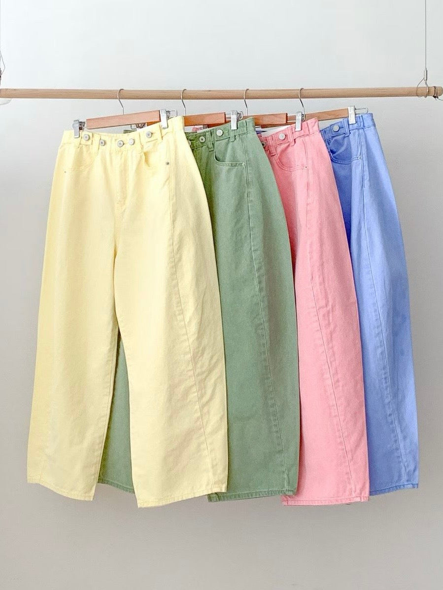 薄身顏色牛仔褲/淺藍