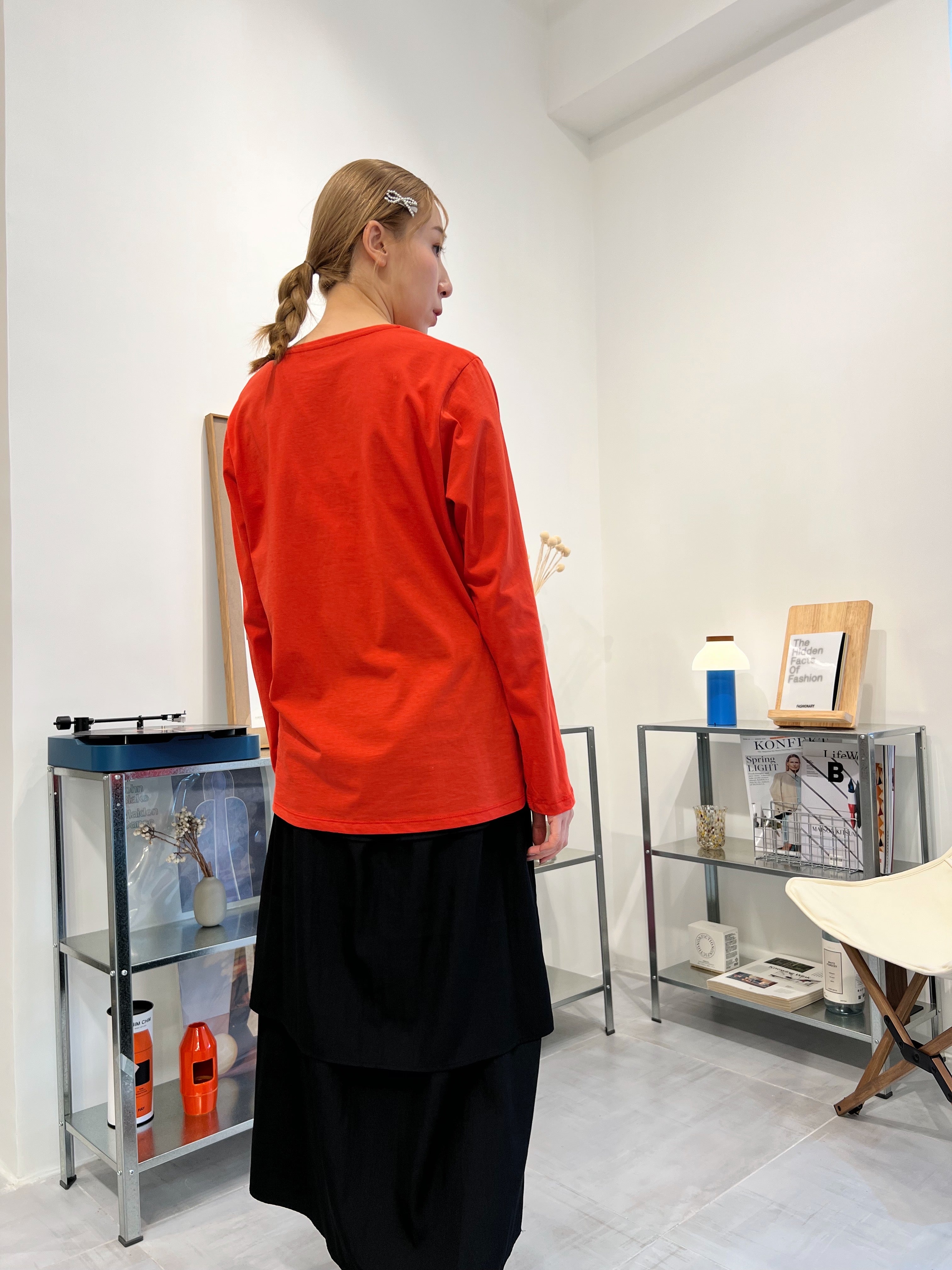 長身T-shirt/橙紅 (Copy)