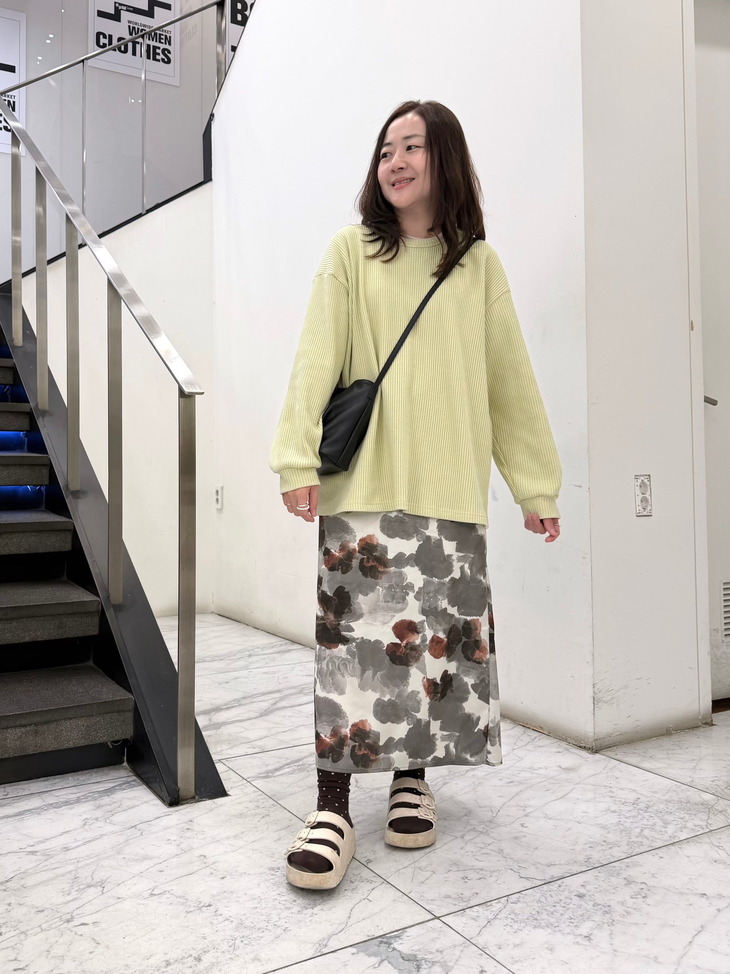 印花裙/啡