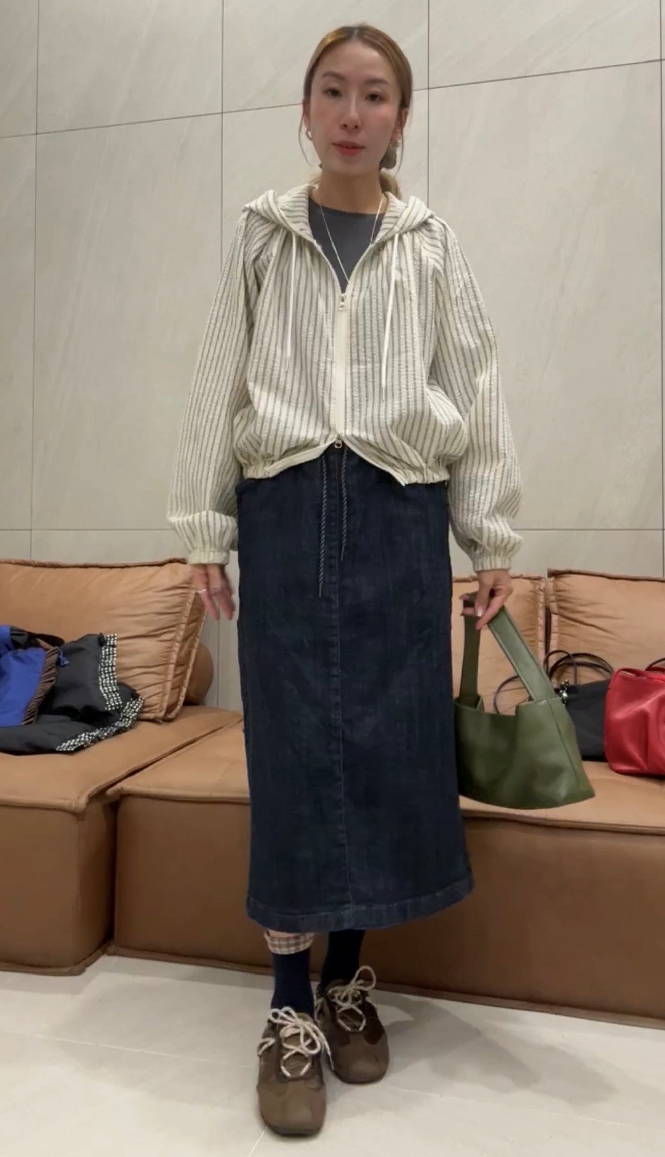 牛仔裙/深藍