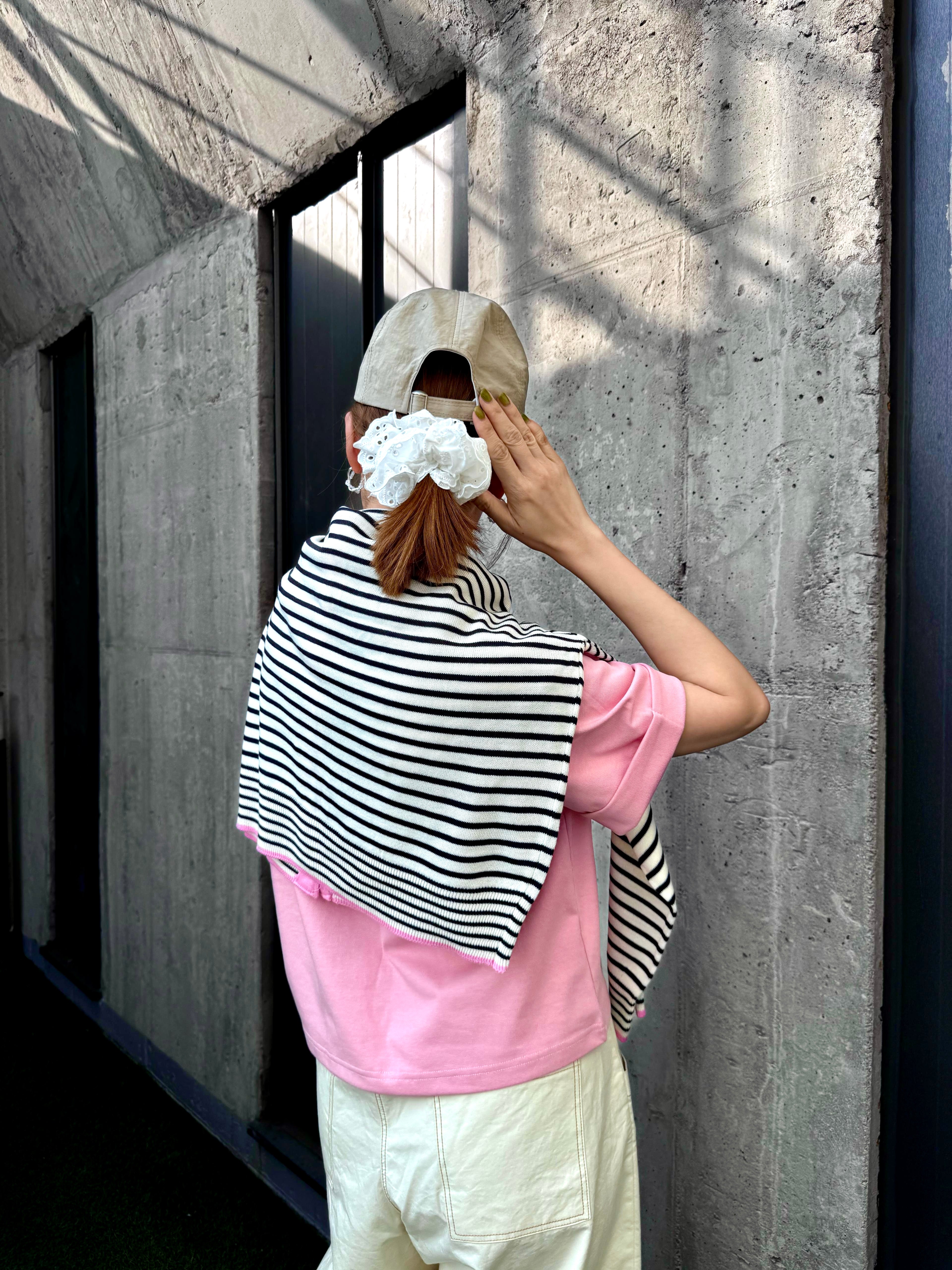 短身繡字Tee/粉紅