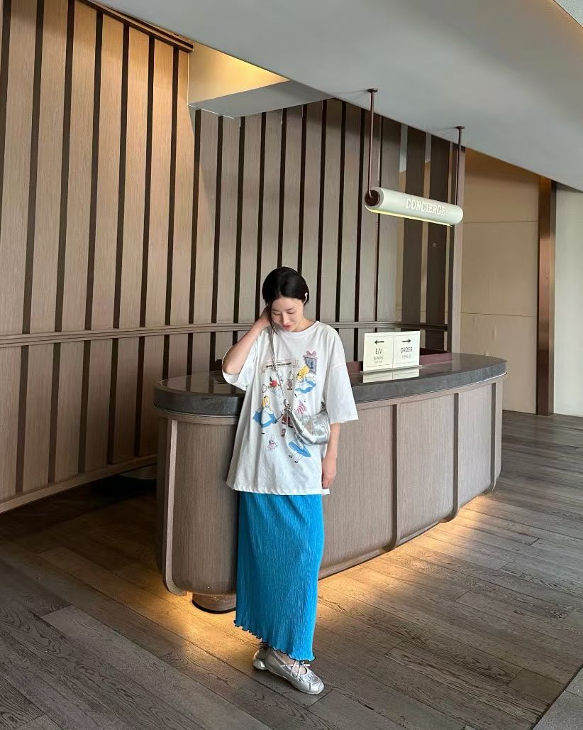 壓褶木耳腳直身裙/其他7色