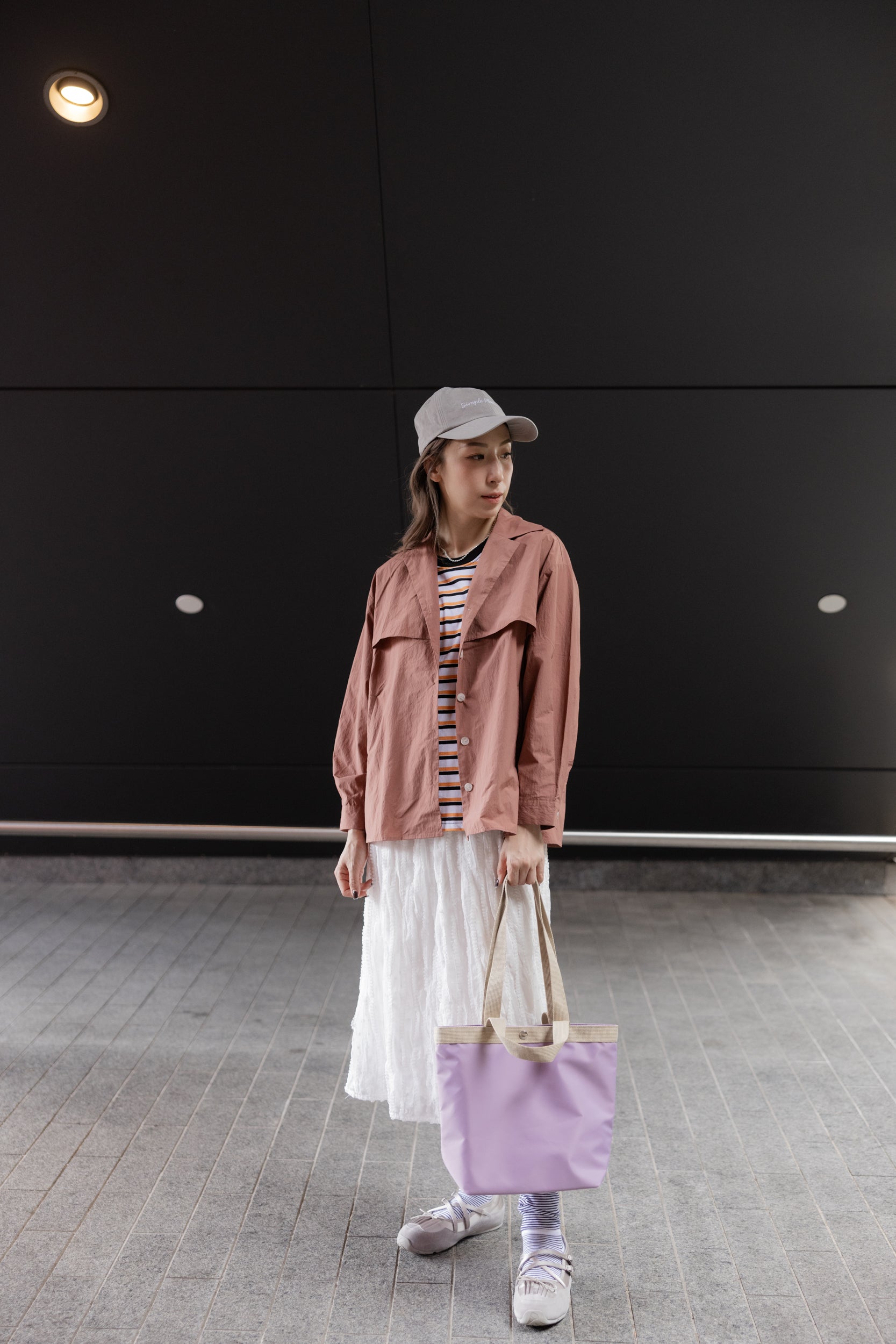 Double-Flap薄外套/粉紅