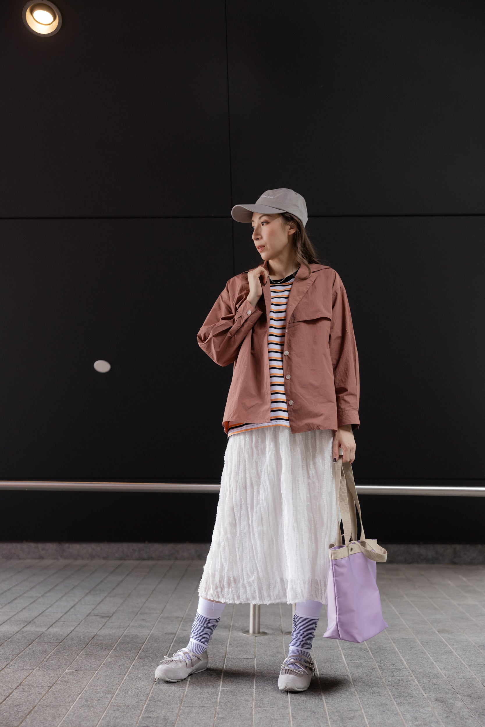 Double-Flap薄外套/粉紅