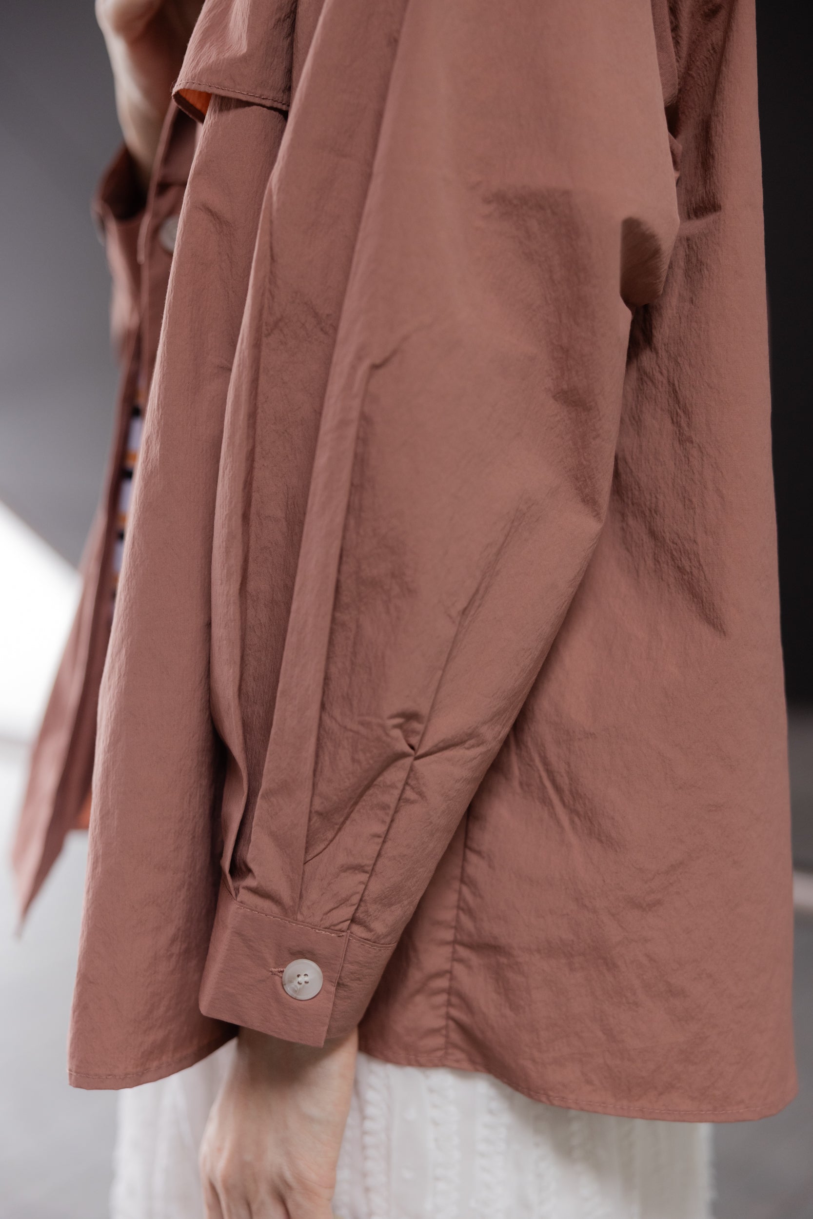 Double-Flap薄外套/粉紅