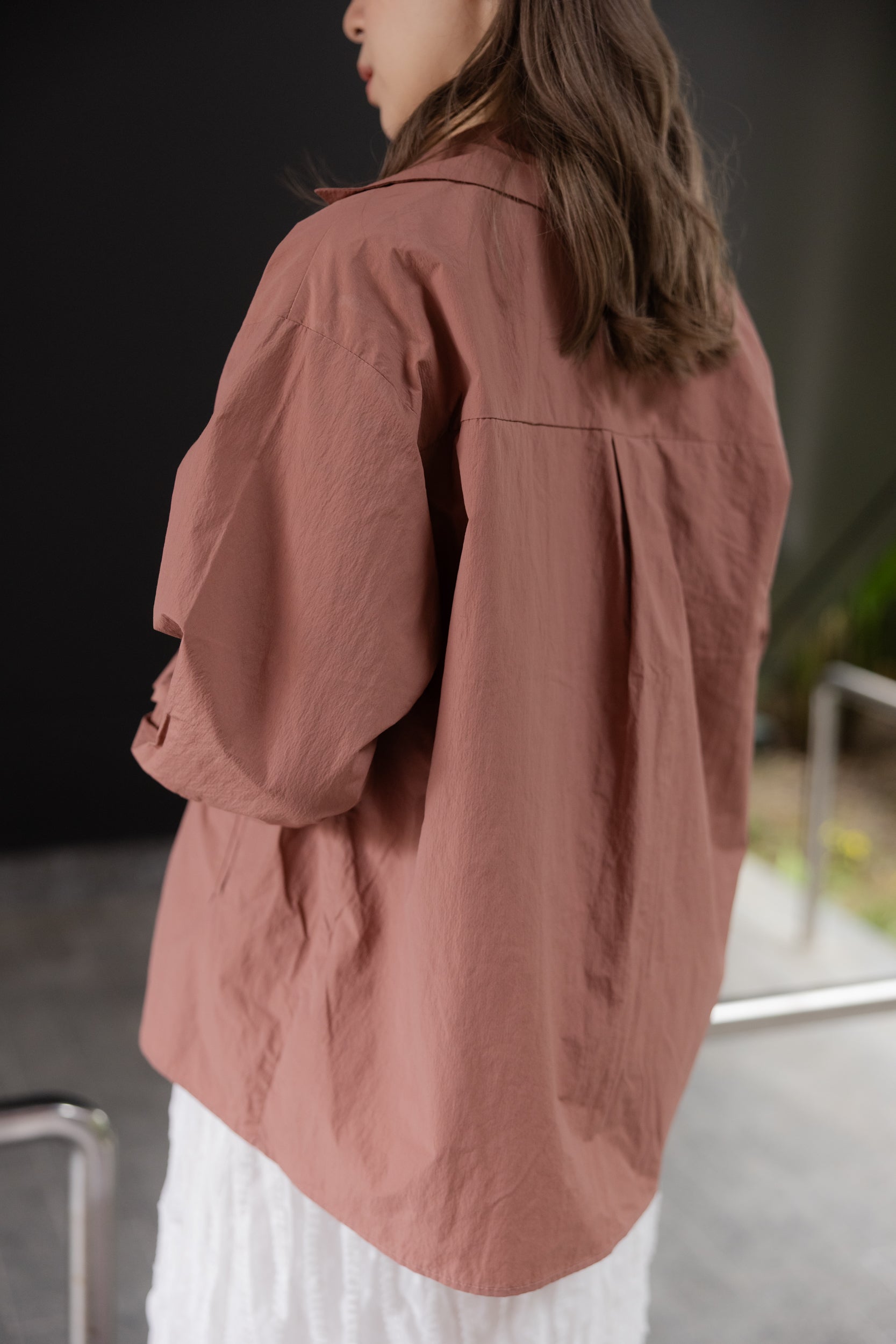 Double-Flap薄外套/粉紅