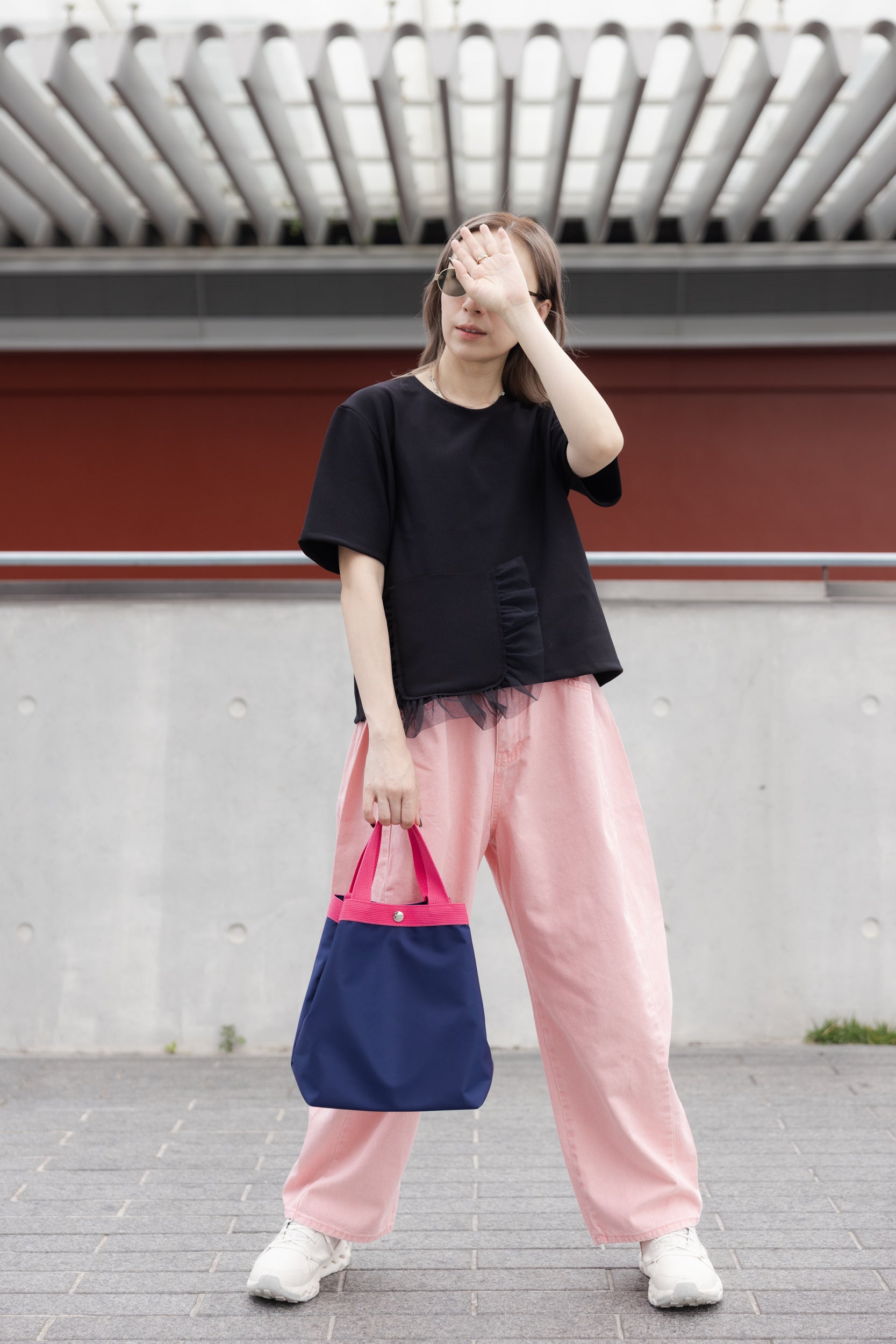 薄身顏色牛仔褲/粉紅