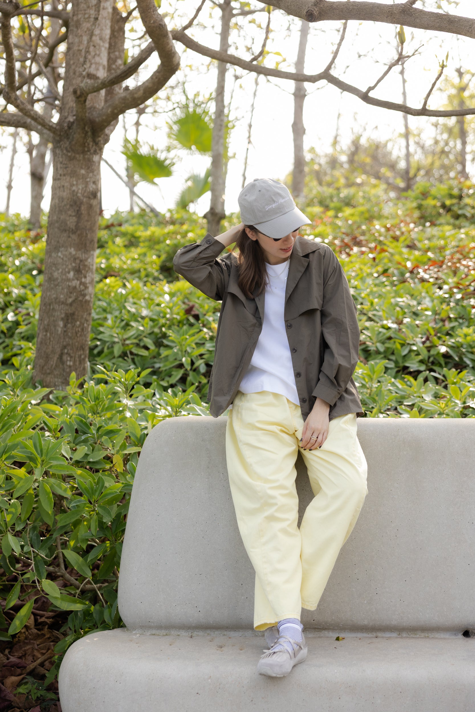 Double-Flap薄外套/軍綠