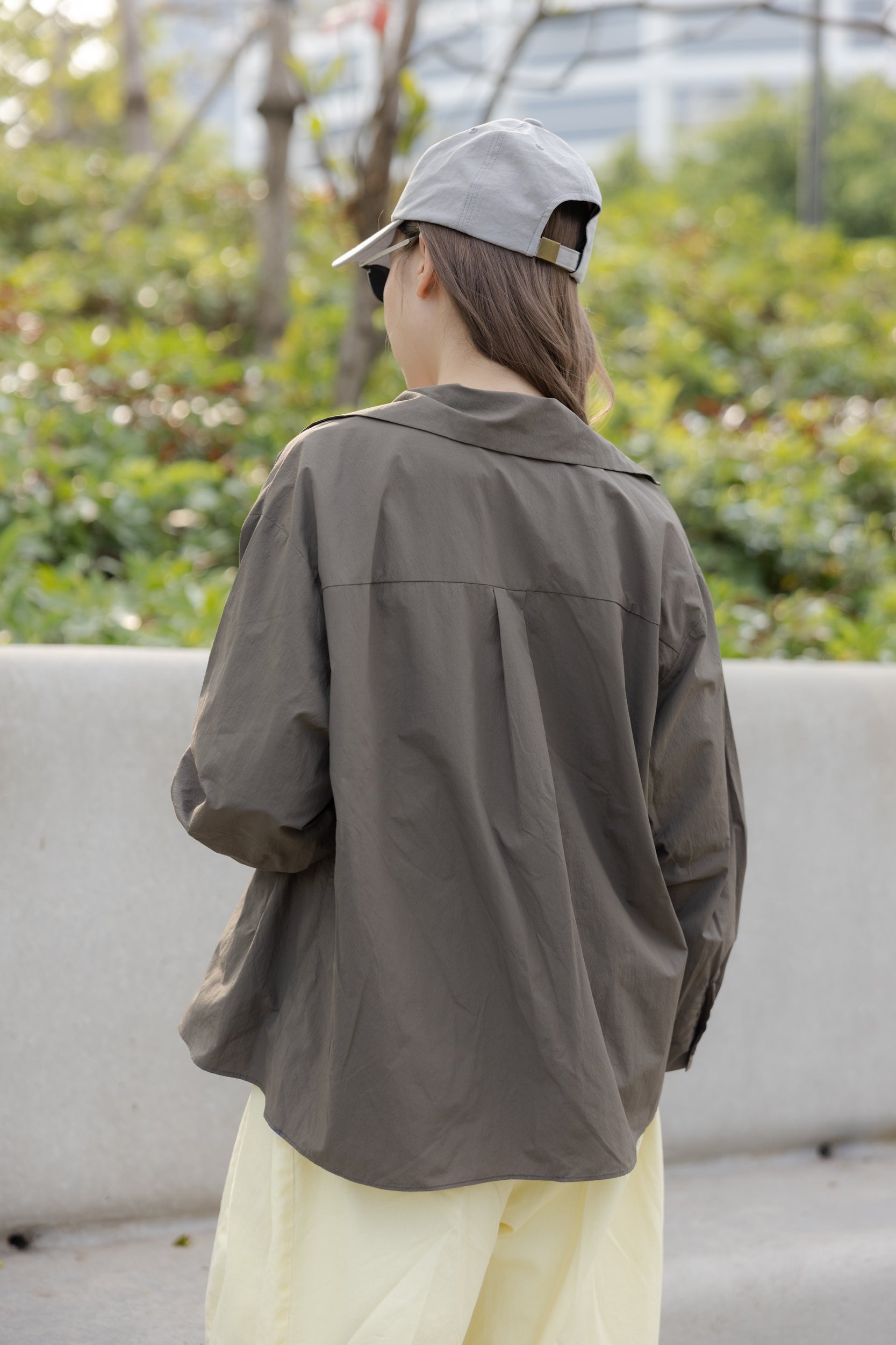 Double-Flap薄外套/軍綠