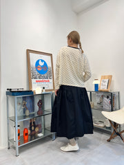 波點T-shirt/米白