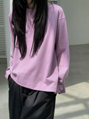 衫腳梯型T-shirt/粉紫