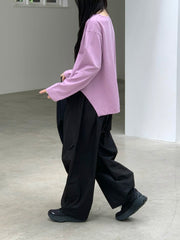 衫腳梯型T-shirt/粉紫