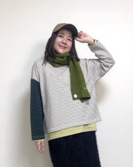 麻花冷頸巾/青綠