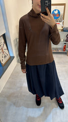 靚色企領T-shirt/啡