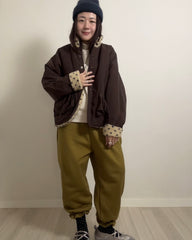 雙面點點外套/深啡+杏