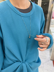 Waffle T-shirt/彩藍