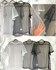 點點網布闊衫/白（不連T-shirt)