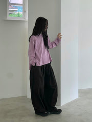 衫腳梯型T-shirt/粉紫