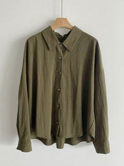 後摺褶恤衫/橄欖