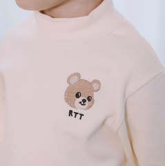 Sugar Napped Turtleneck T-shirt-IVORY