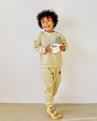[兩件套]Honey Waffle Sweatshirt Set-up Olive