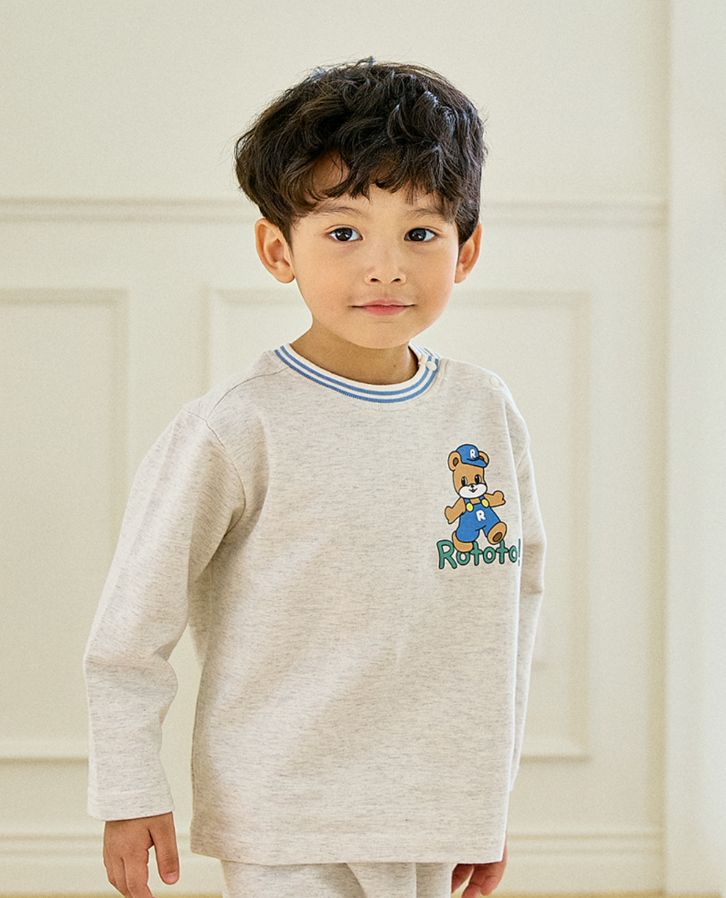 [兩件套] Honey Waffle Short Set-up Blue