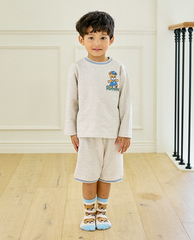 [兩件套]Honey Rib Point Set-up Melange Gray