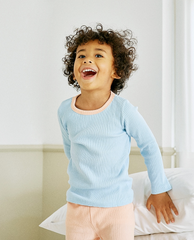 [睡衣兩件套]Honey Solid Set Blue