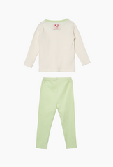 [睡衣兩件套]Honey Solid Set Ivory