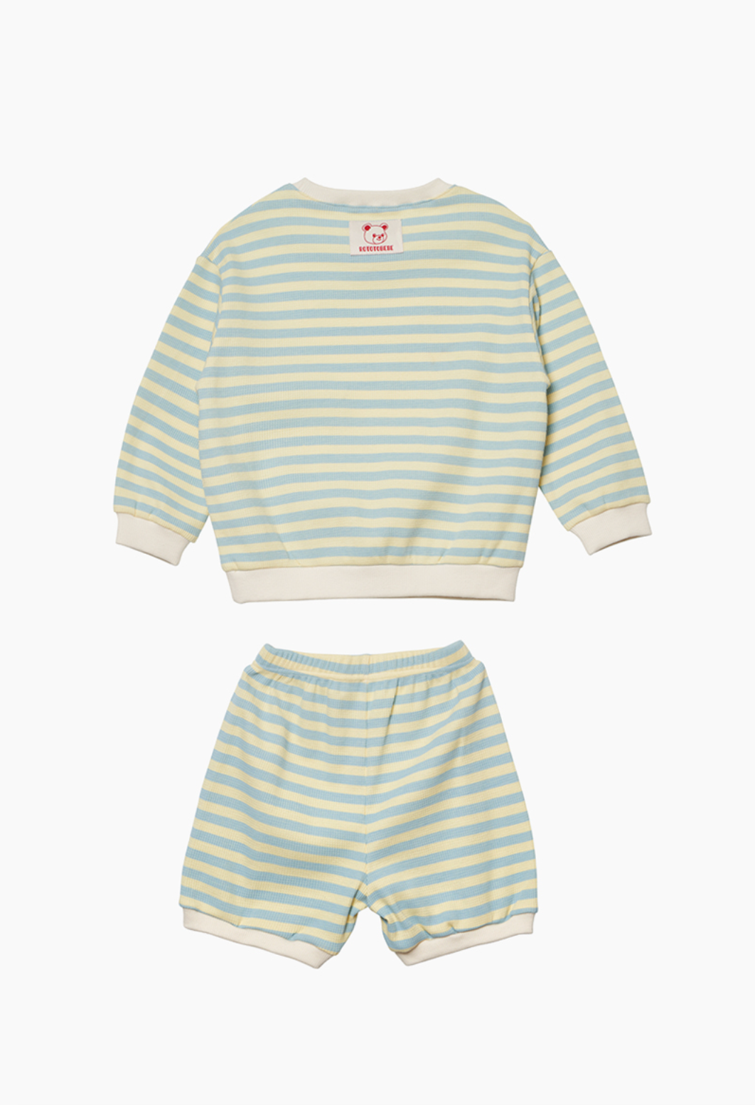 [兩件套] Honey Waffle Short Set-up Blue
