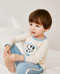 [睡衣兩件套]Honey Point Set Blue