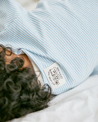 [睡衣兩件套]Honey Line Set Blue