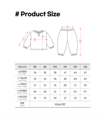 [睡衣兩件套]Honey Line Set Orange