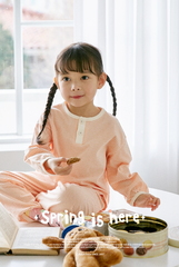 [睡衣兩件套]Honey Line Set Orange