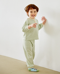 [睡衣兩件套]Honey Line Set Green