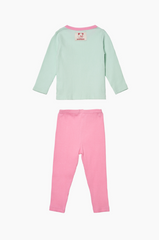 [睡衣兩件套]Honey Solid Set Mint