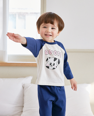 [睡衣兩件套]Honey Raglan Set-up Navy