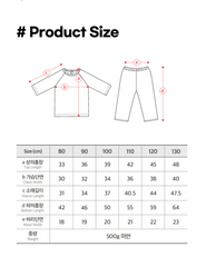 [睡衣兩件套]Honey Raglan Set-up Yellow