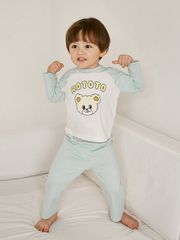 [睡衣兩件套]Honey Raglan Set-up Mint