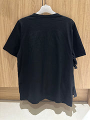 大Ruffle Tee/黑