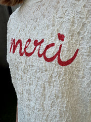 merci皺皺Tee/紅
