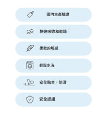 <韓國製>一秒吸水柔軟浴室廚房墊-12色