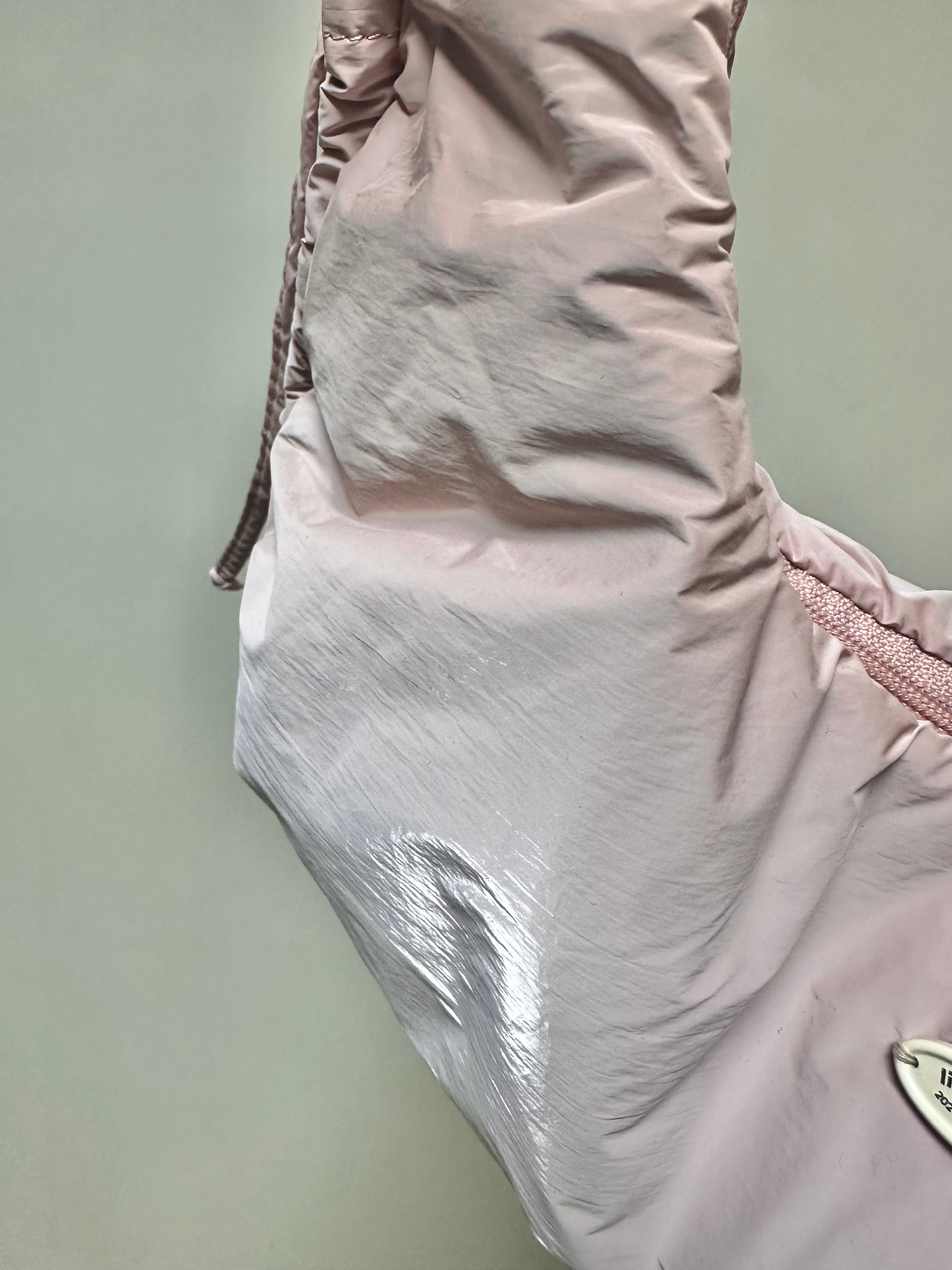 縮褶微令面手袋/淡粉紅