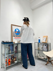 後蝴蝶結cap帽/黑