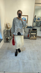 條條質感直身裙/米白